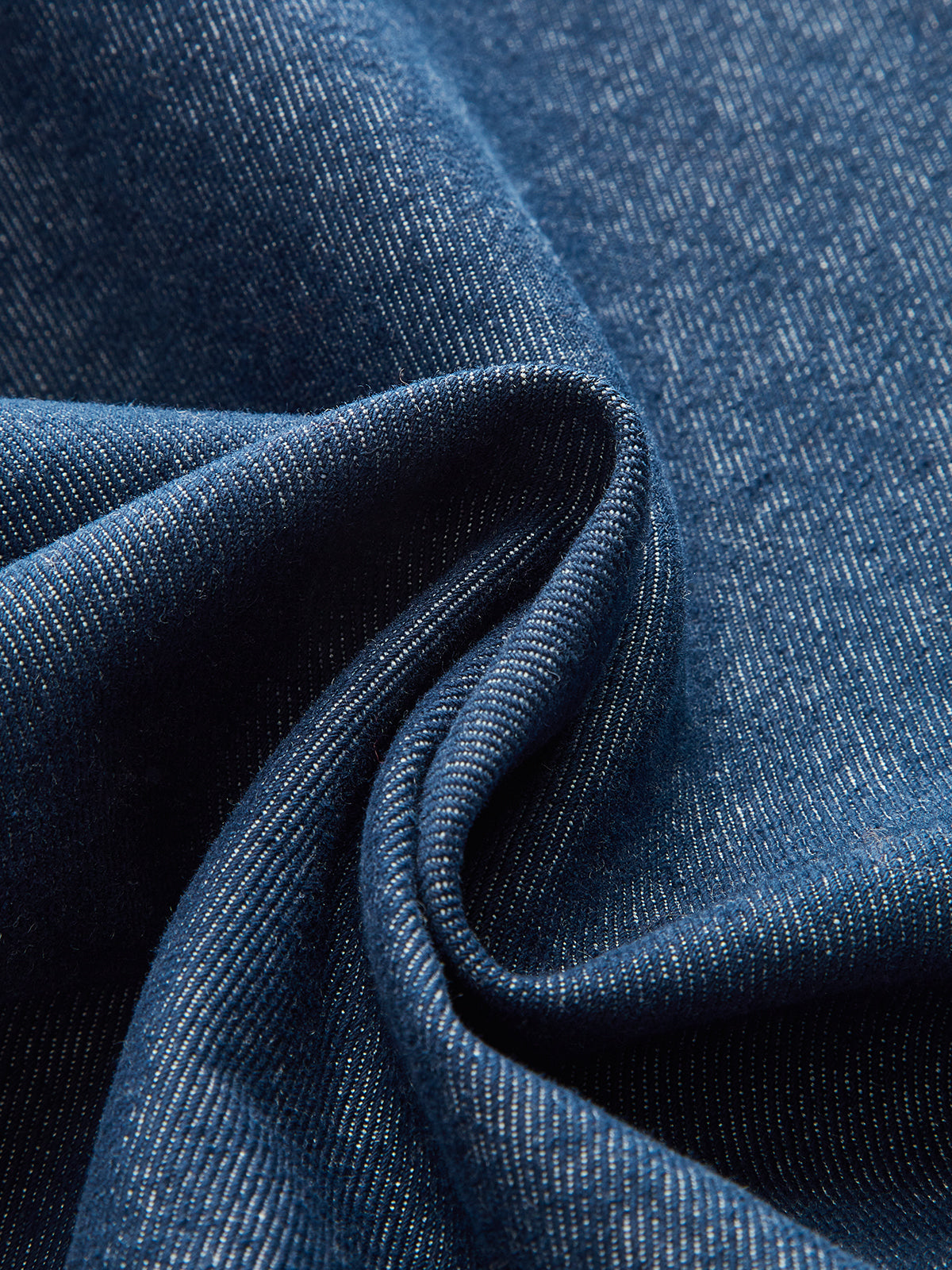 Metal Button Suede Collar Denim Jacket